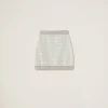 Marble Gray/tan Cotton Miniskirt | Miu Miu