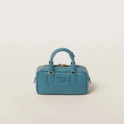 Marina Blue Arcadie Leather Bag | Miu Miu