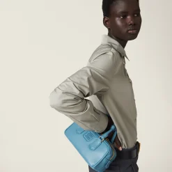 Marina Blue Arcadie Leather Bag | Miu Miu