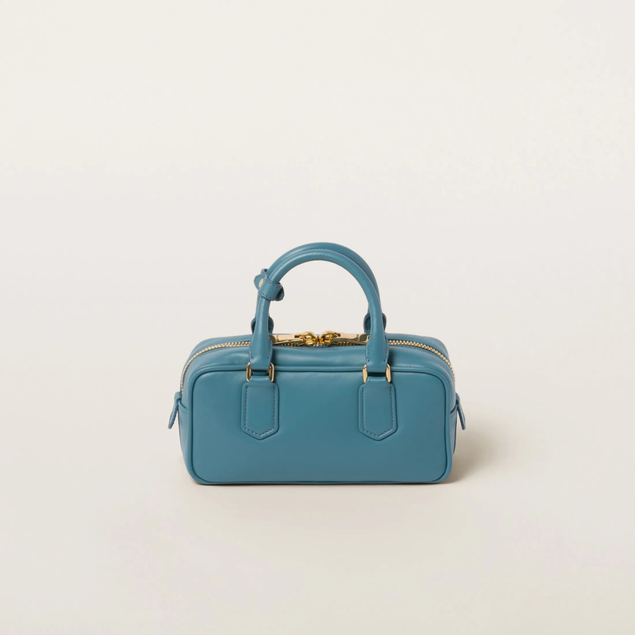 Marina Blue Arcadie Leather Bag | Miu Miu