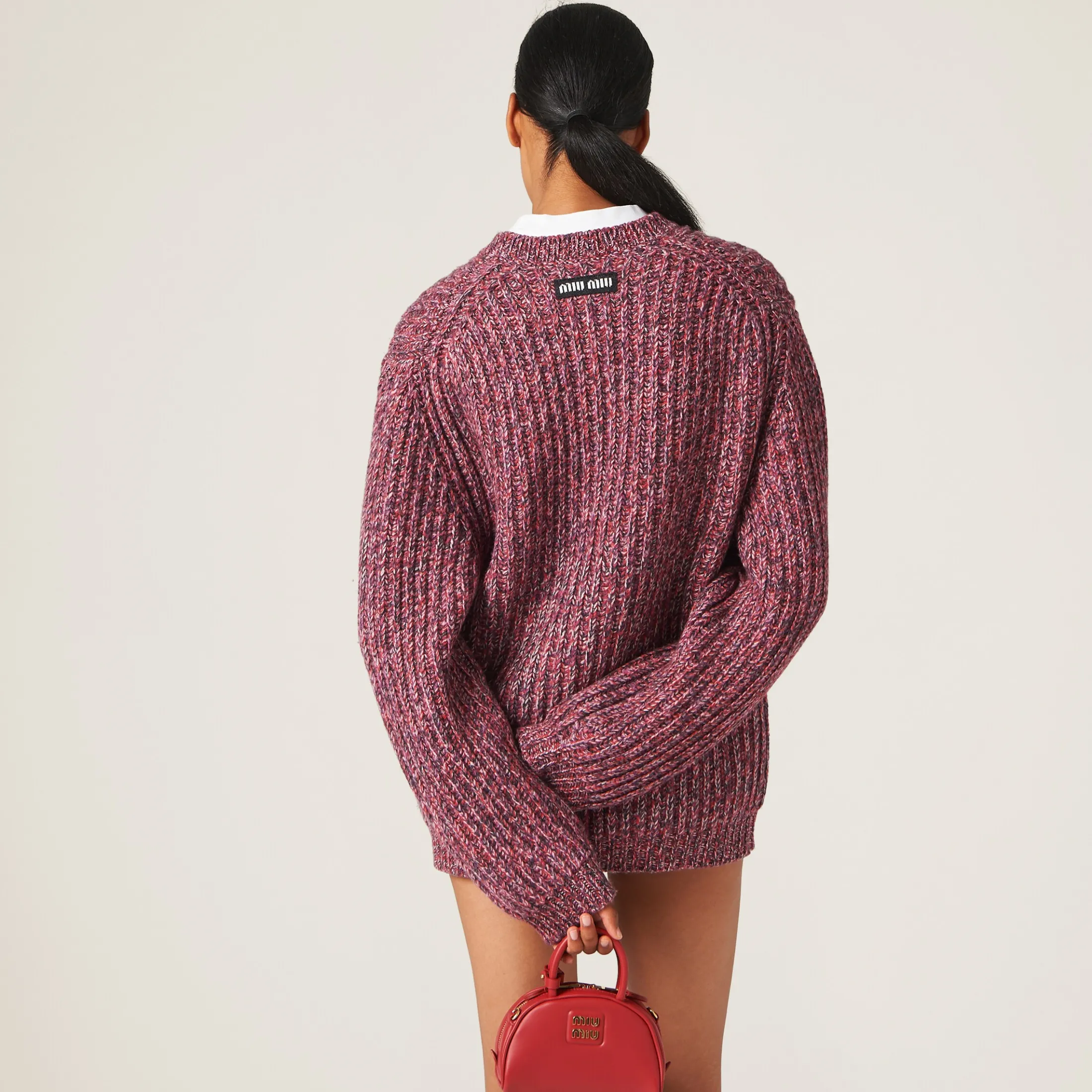 Mauve Wool And Cashmere Sweater | Miu Miu