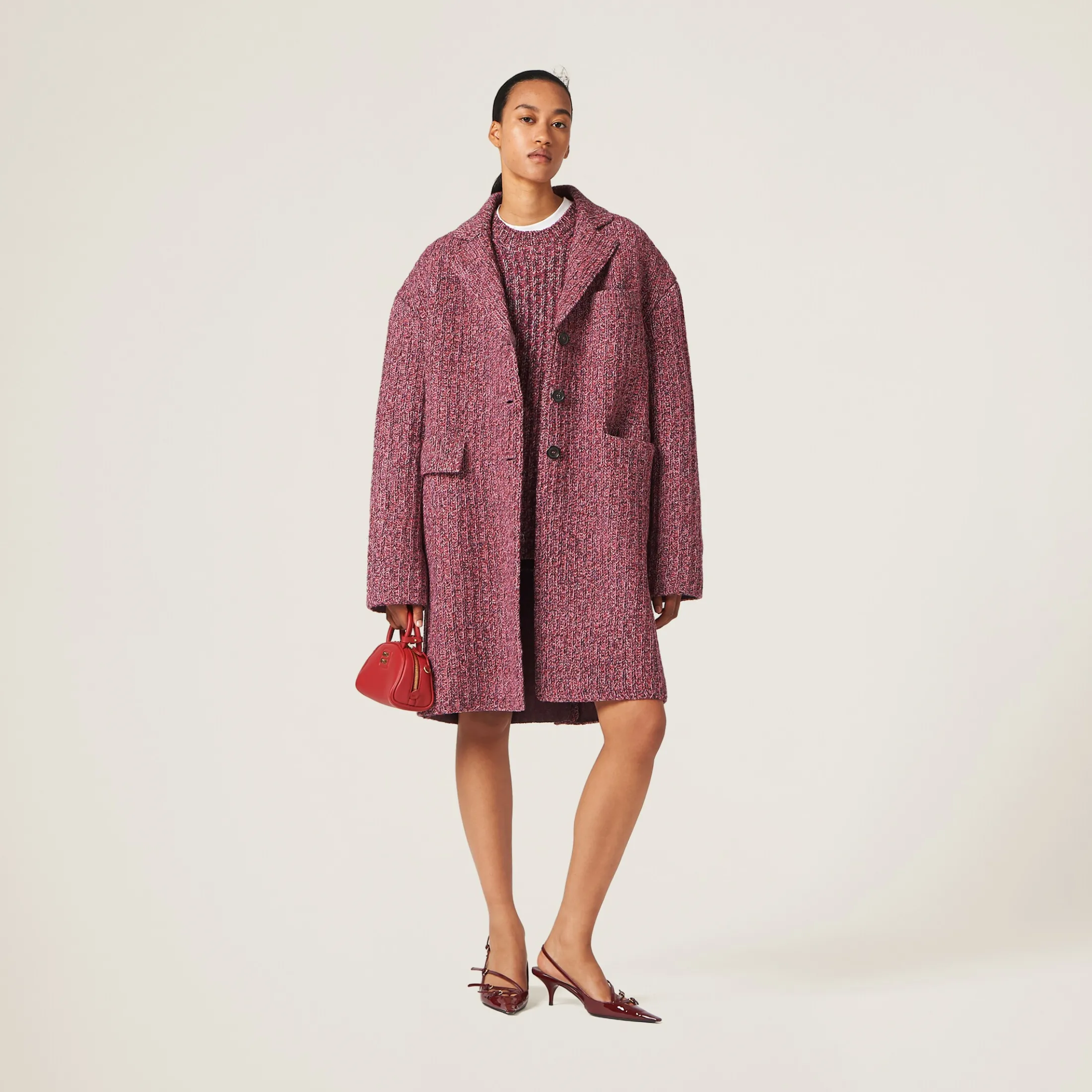 Mauve Wool And Cashmere Sweater | Miu Miu