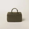 Military Green Leather Top-handle Bag | Miu Miu