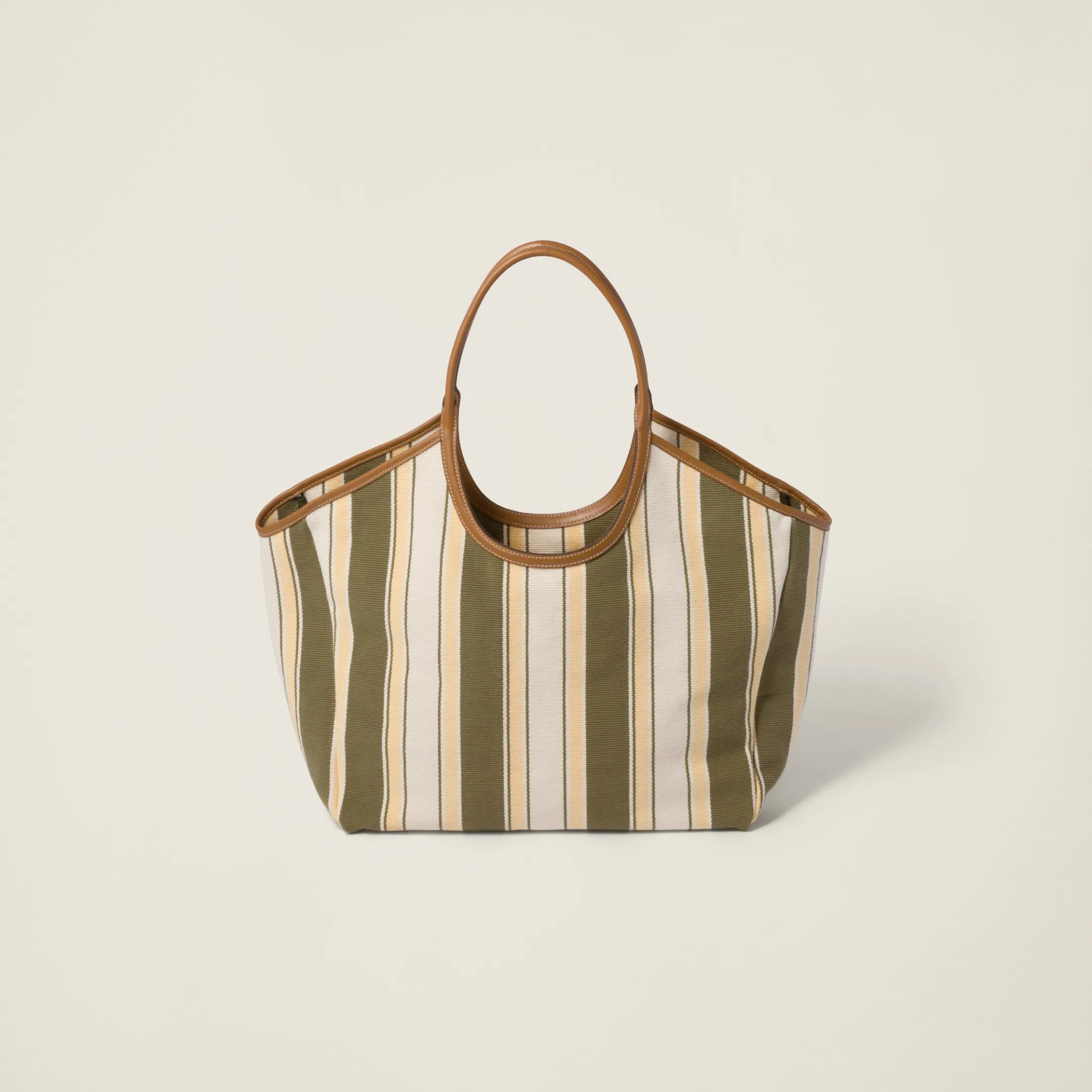 Military/soy Green Ivy Canneté Fabric Bag | Miu Miu