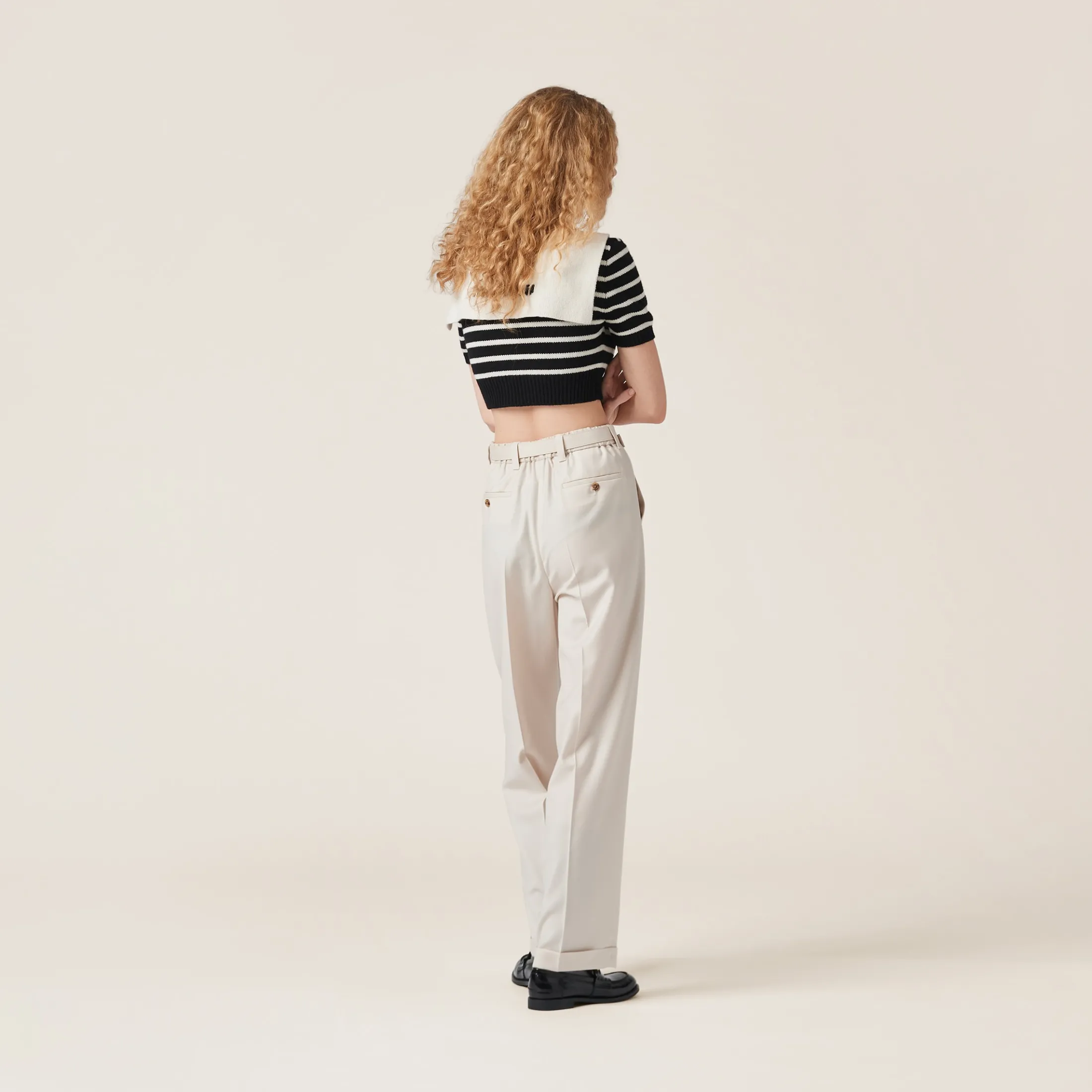 Natural Batavia Pants | Miu Miu