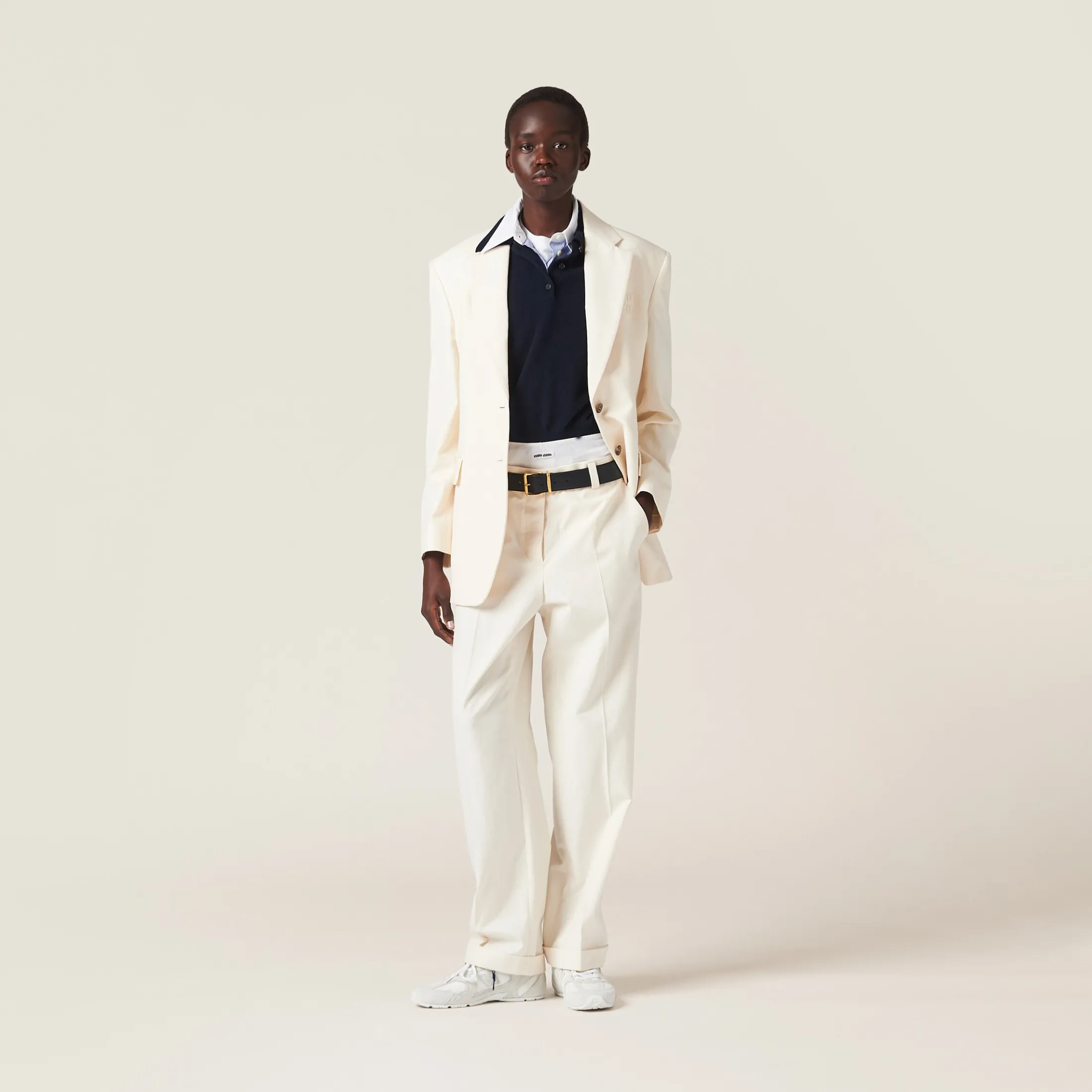 Natural Canvas Pants | Miu Miu