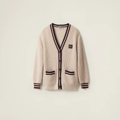 Natural Cashmere Knit Cardigan | Miu Miu