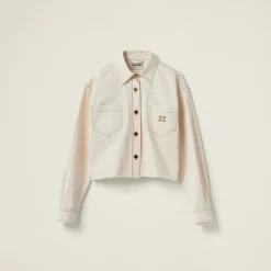 Natural Denim Blouson Jacket | Miu Miu
