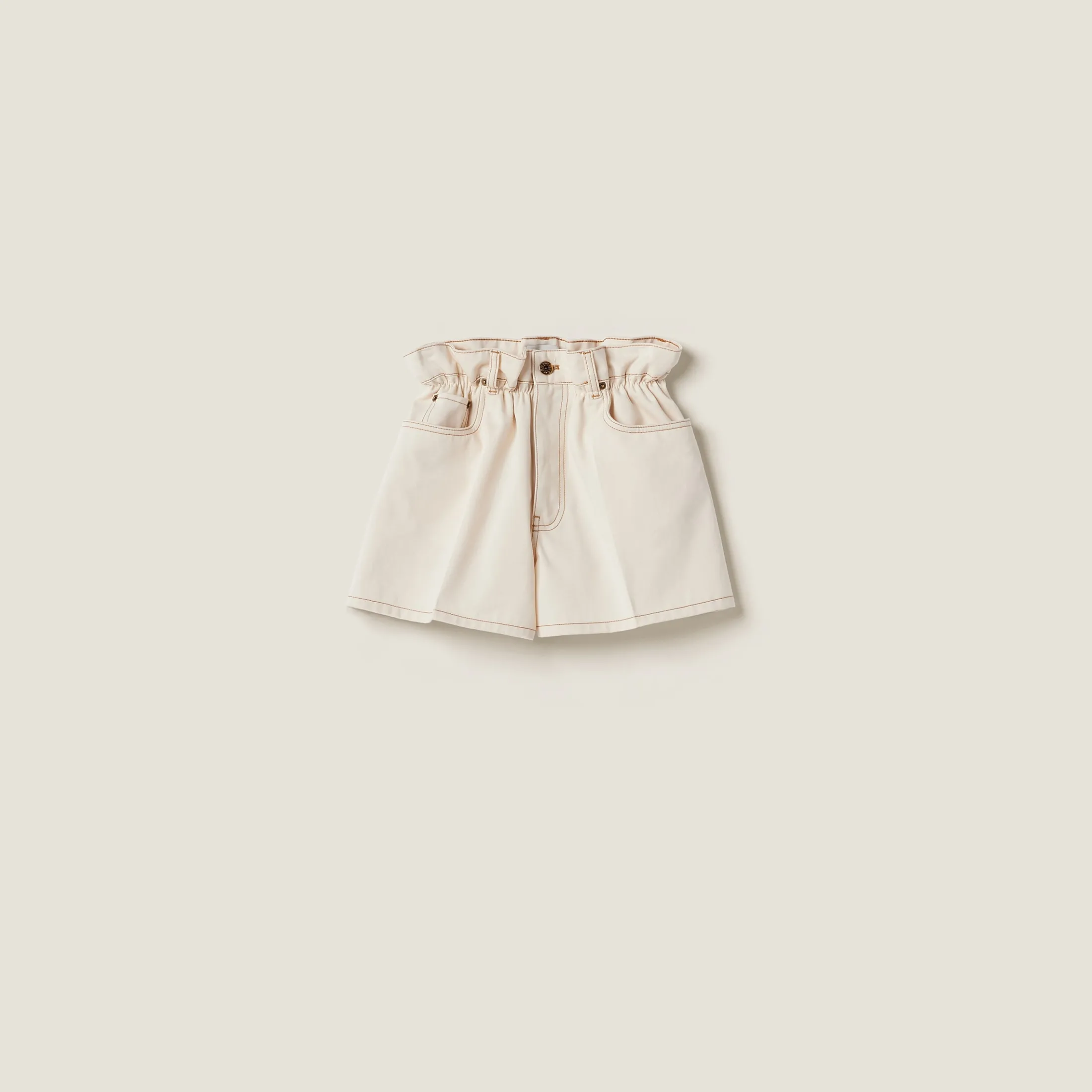 Natural Denim Shorts | Miu Miu