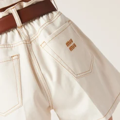 Natural Denim Shorts | Miu Miu
