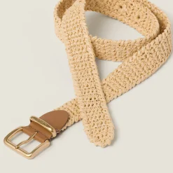Natural Woven Fabric Belt | Miu Miu