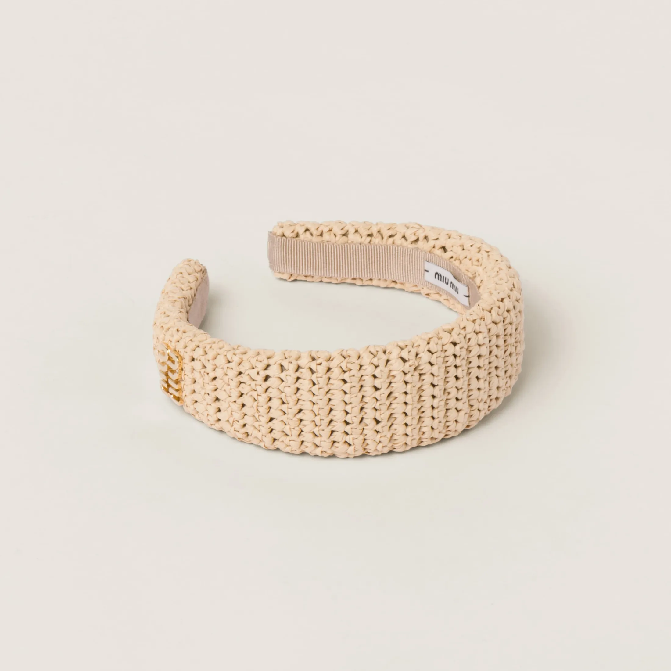 Natural Woven Fabric Headband | Miu Miu