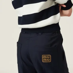 Navy Batavia Pants | Miu Miu