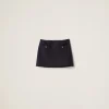 Navy Cloth Miniskirt | Miu Miu