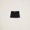 Navy Corduroy Miniskirt | Miu Miu
