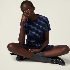 Navy Cotton Jersey T-shirt | Miu Miu