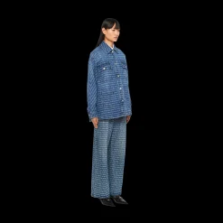 Navy Denim Blouson Jacket | Miu Miu