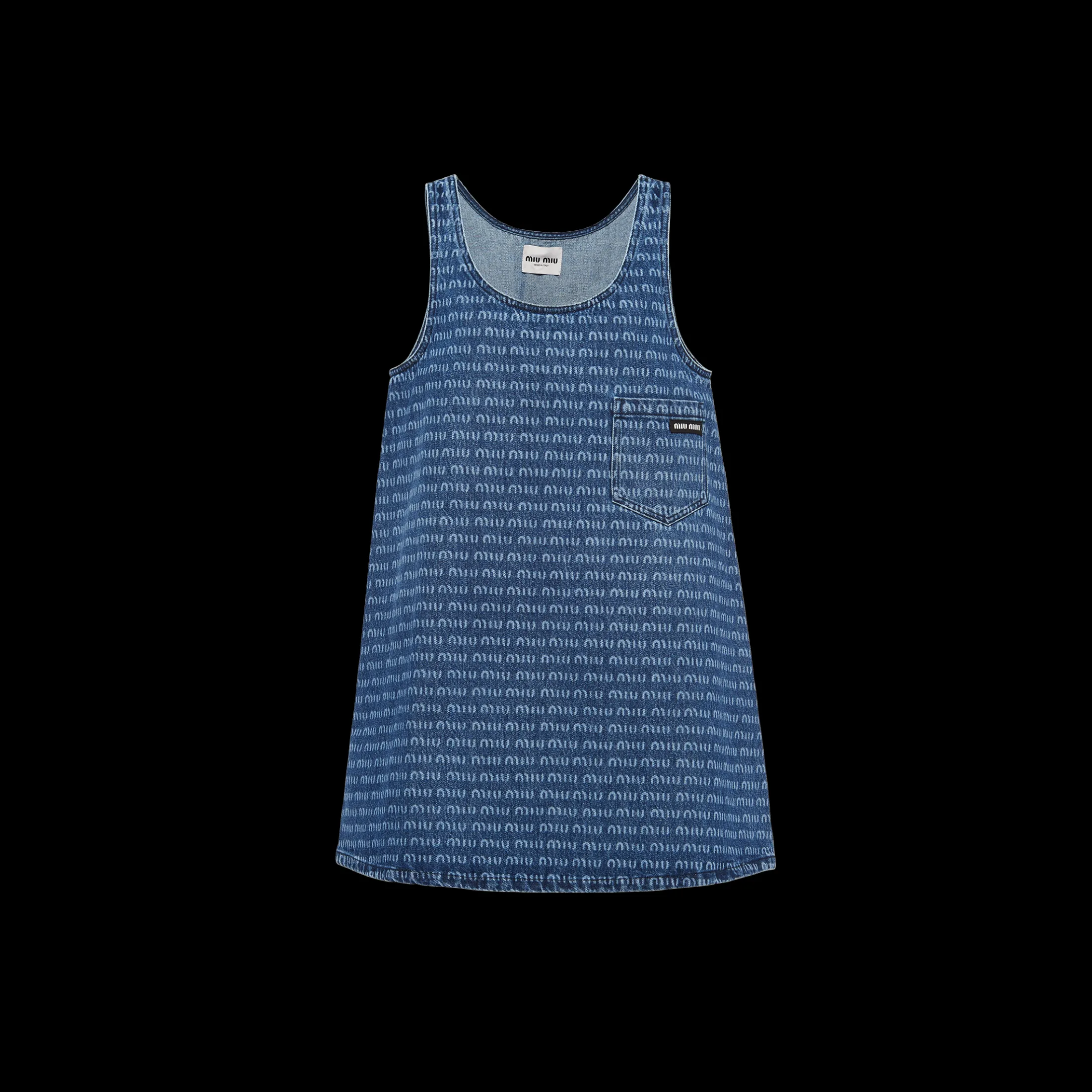 Navy Denim Dress | Miu Miu