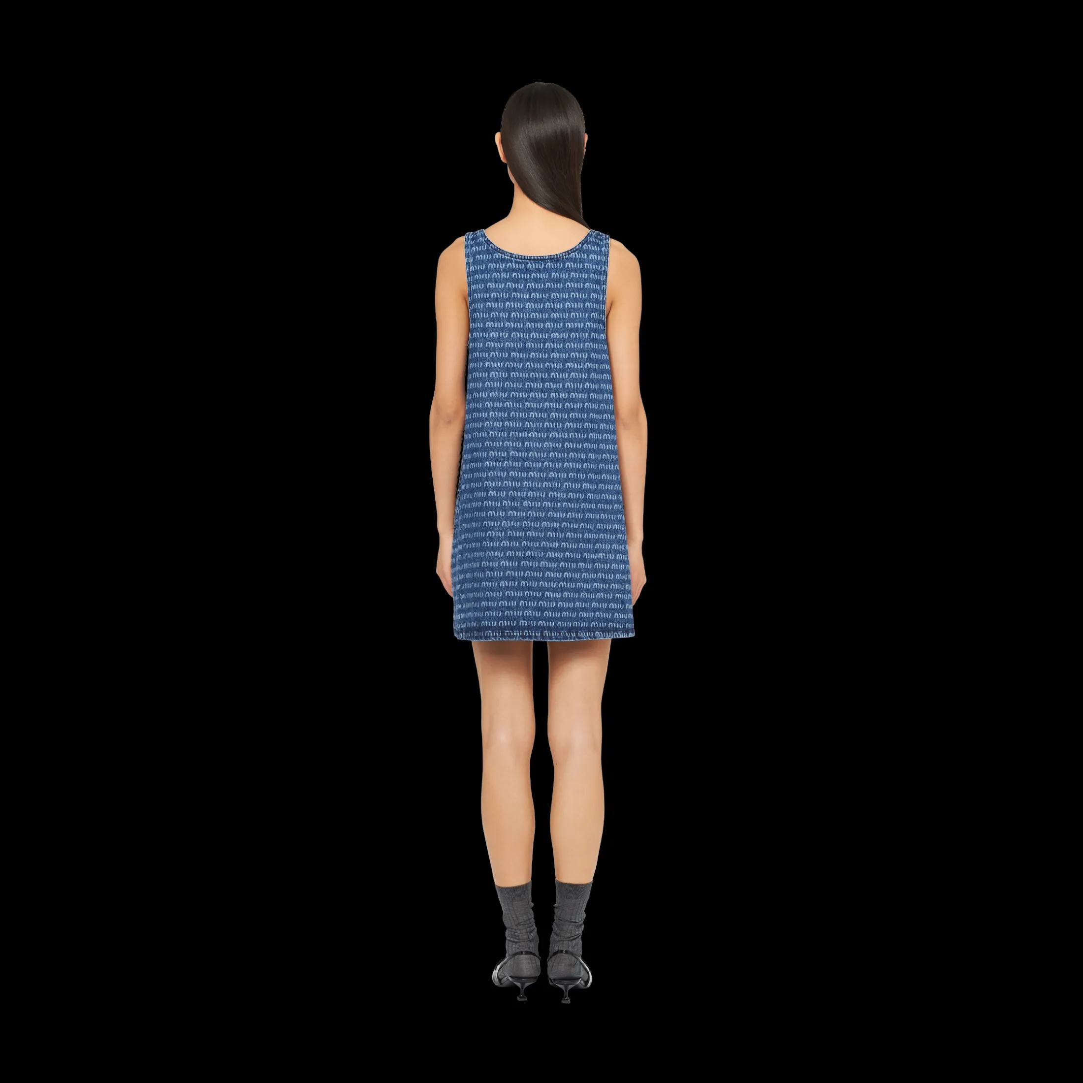 Navy Denim Dress | Miu Miu