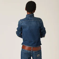 Navy Denim Shirt | Miu Miu