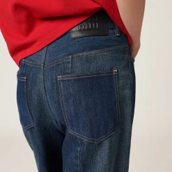 Navy Five-pocket Denim Jeans | Miu Miu
