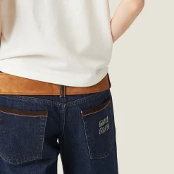 Navy Five-pocket Denim Jeans | Miu Miu