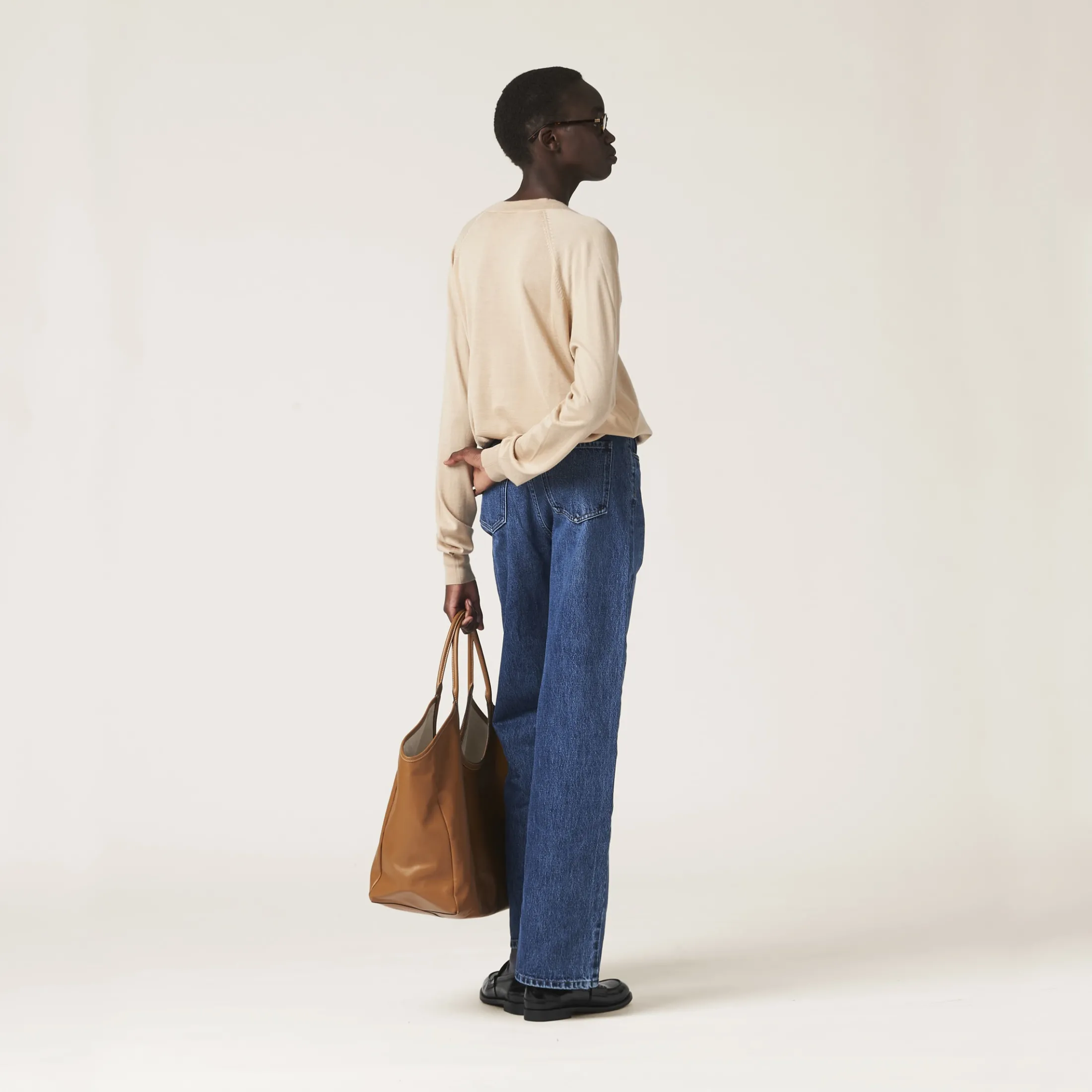Navy Flared Denim Jeans | Miu Miu
