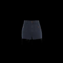 Navy Garment-dyed Drill Bermudas | Miu Miu