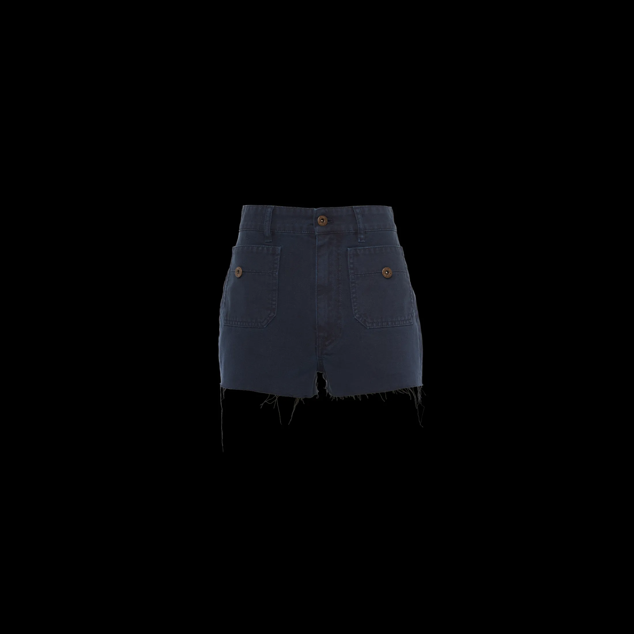 Navy Garment-dyed Drill Bermudas | Miu Miu