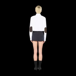 Navy Garment-dyed Drill Bermudas | Miu Miu