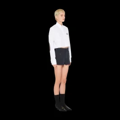Navy Garment-dyed Drill Bermudas | Miu Miu