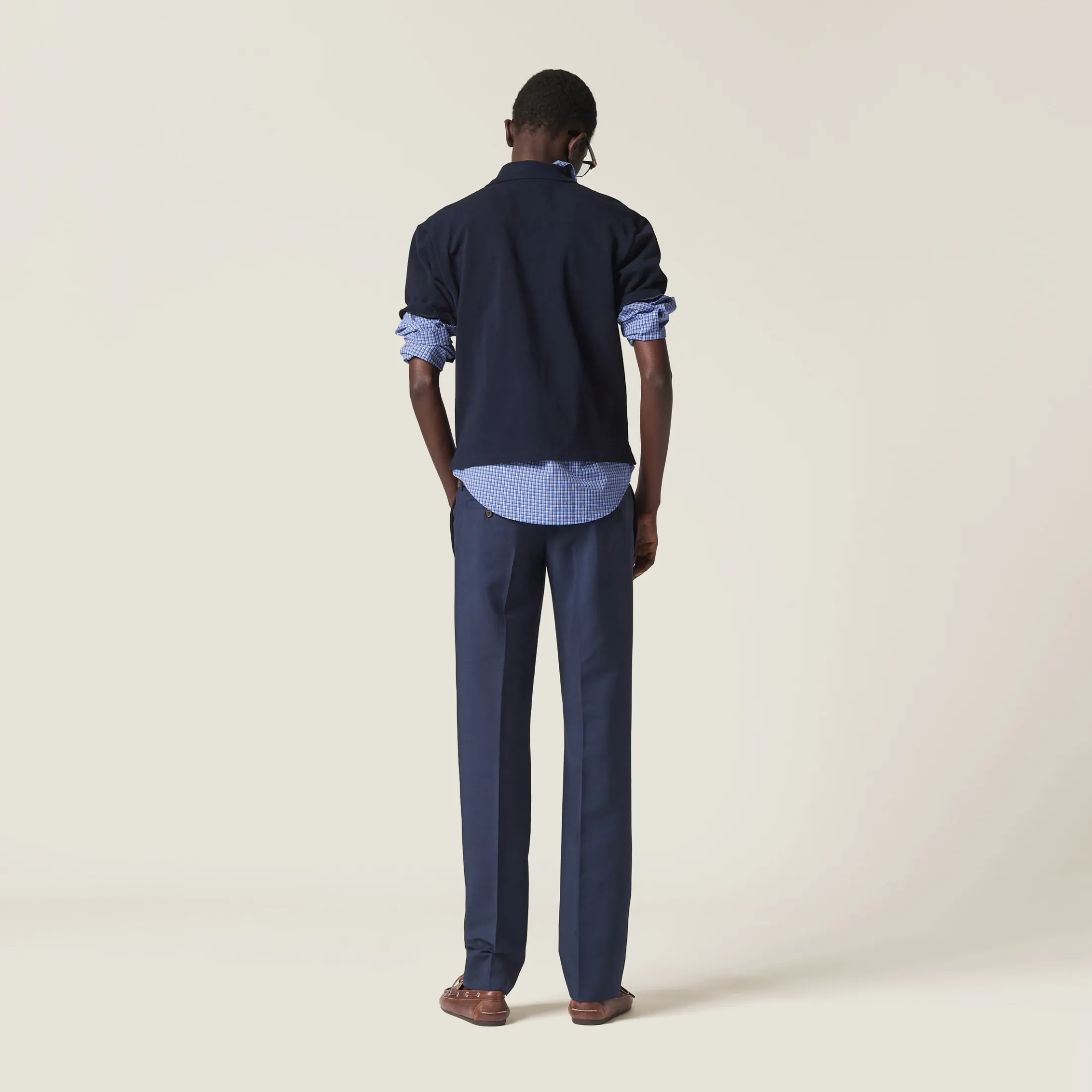 Navy Mohair Pants | Miu Miu