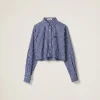 Navy Poplin Shirt | Miu Miu