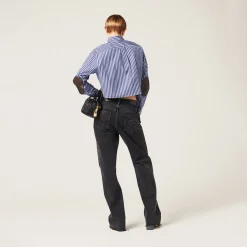 Navy Poplin Shirt | Miu Miu