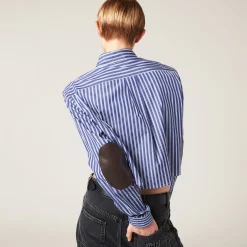 Navy Poplin Shirt | Miu Miu