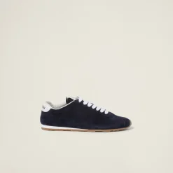 Navy Suede Sneakers | Miu Miu