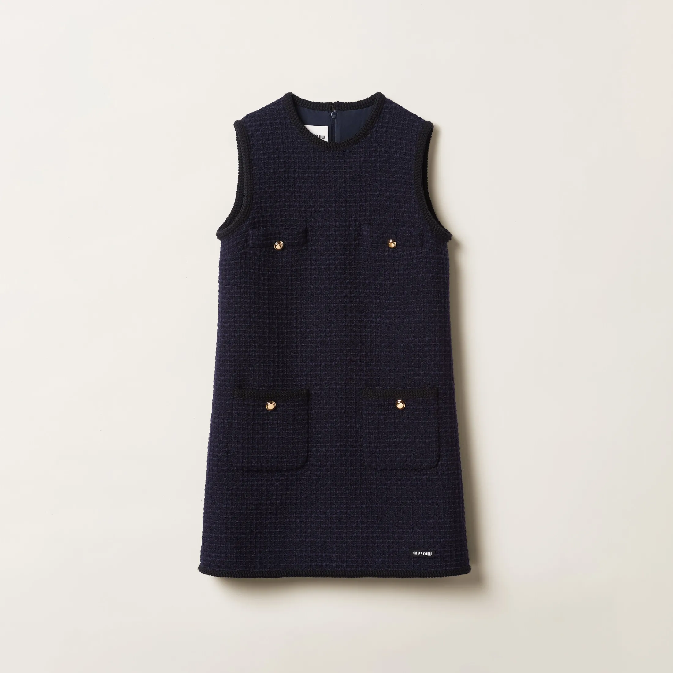 Navy Tweed Mini-dress | Miu Miu
