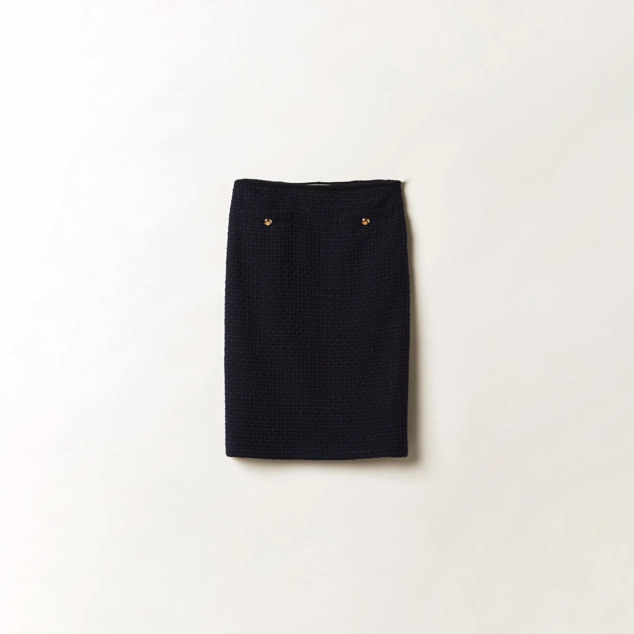 Navy Tweed Skirt | Miu Miu