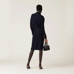 Navy Tweed Skirt | Miu Miu