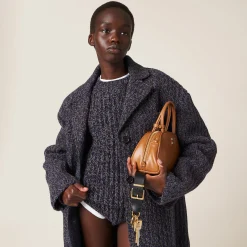 Navy Wool Sweater | Miu Miu