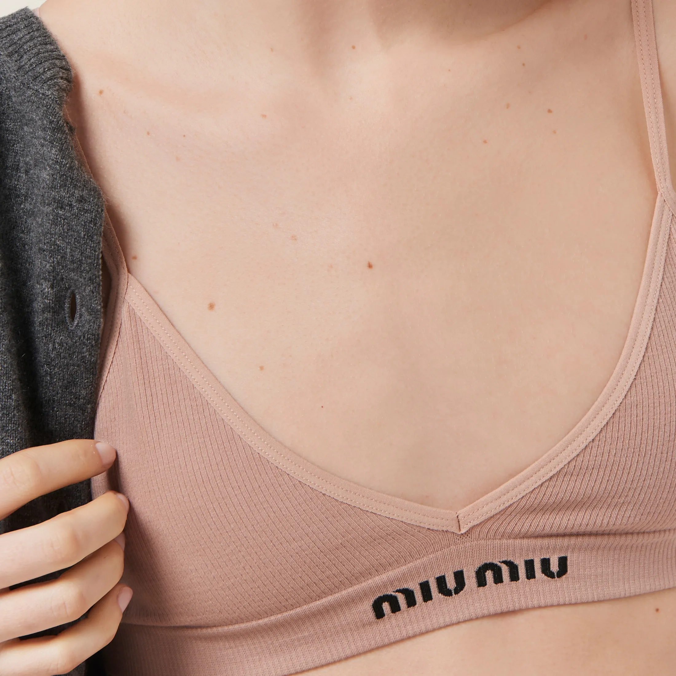 Nude Beige Seamless Bra | Miu Miu