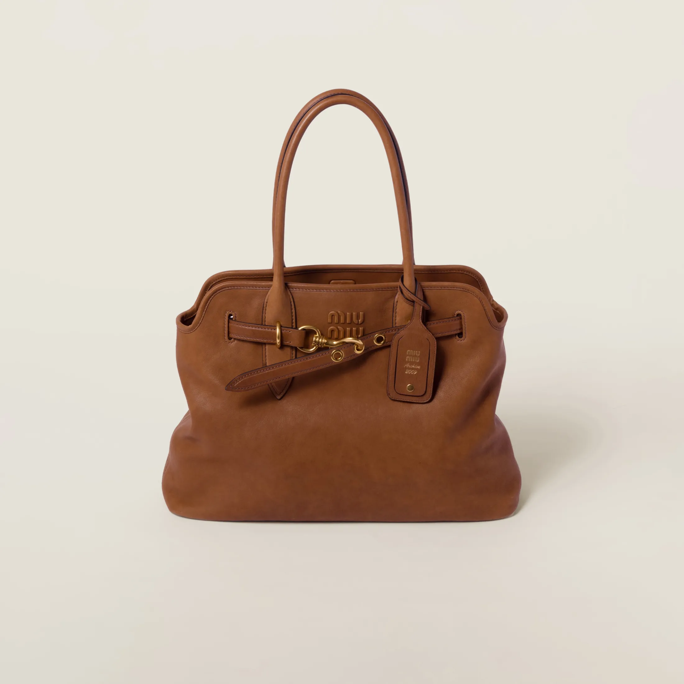 Oak Aventure Nappa Leather Bag | Miu Miu