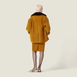Ochre Corduroy Skirt | Miu Miu