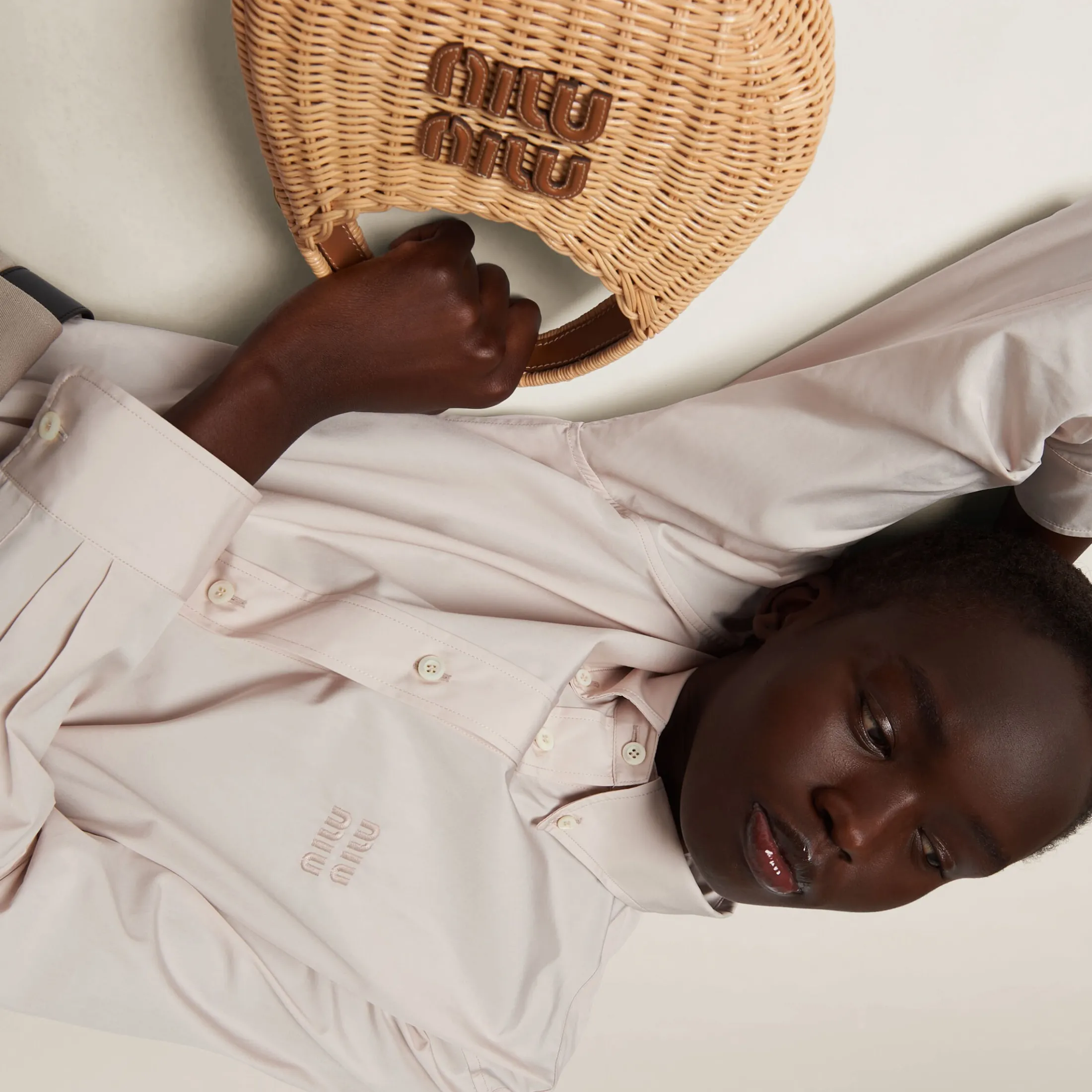 Opal Poplin Shirt | Miu Miu