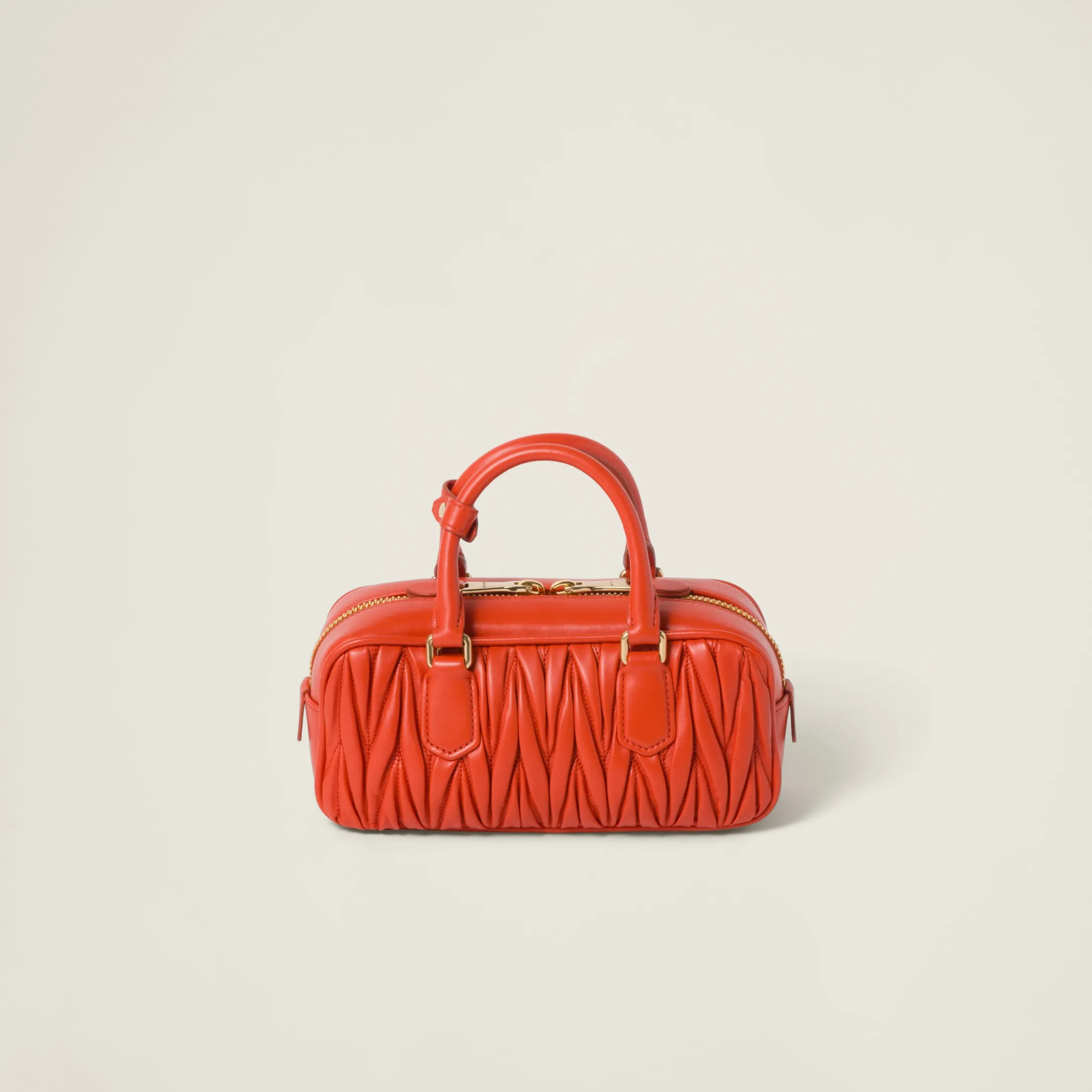 Orange Arcadie Matelassé Nappa Leather Bag | Miu Miu