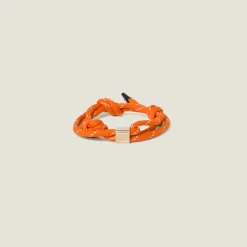Orange Cord And Nylon Bracelet | Miu Miu
