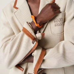 Orange Cord And Nylon Bracelet | Miu Miu