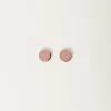 Orchid Pink Enameled Metal Earrings | Miu Miu