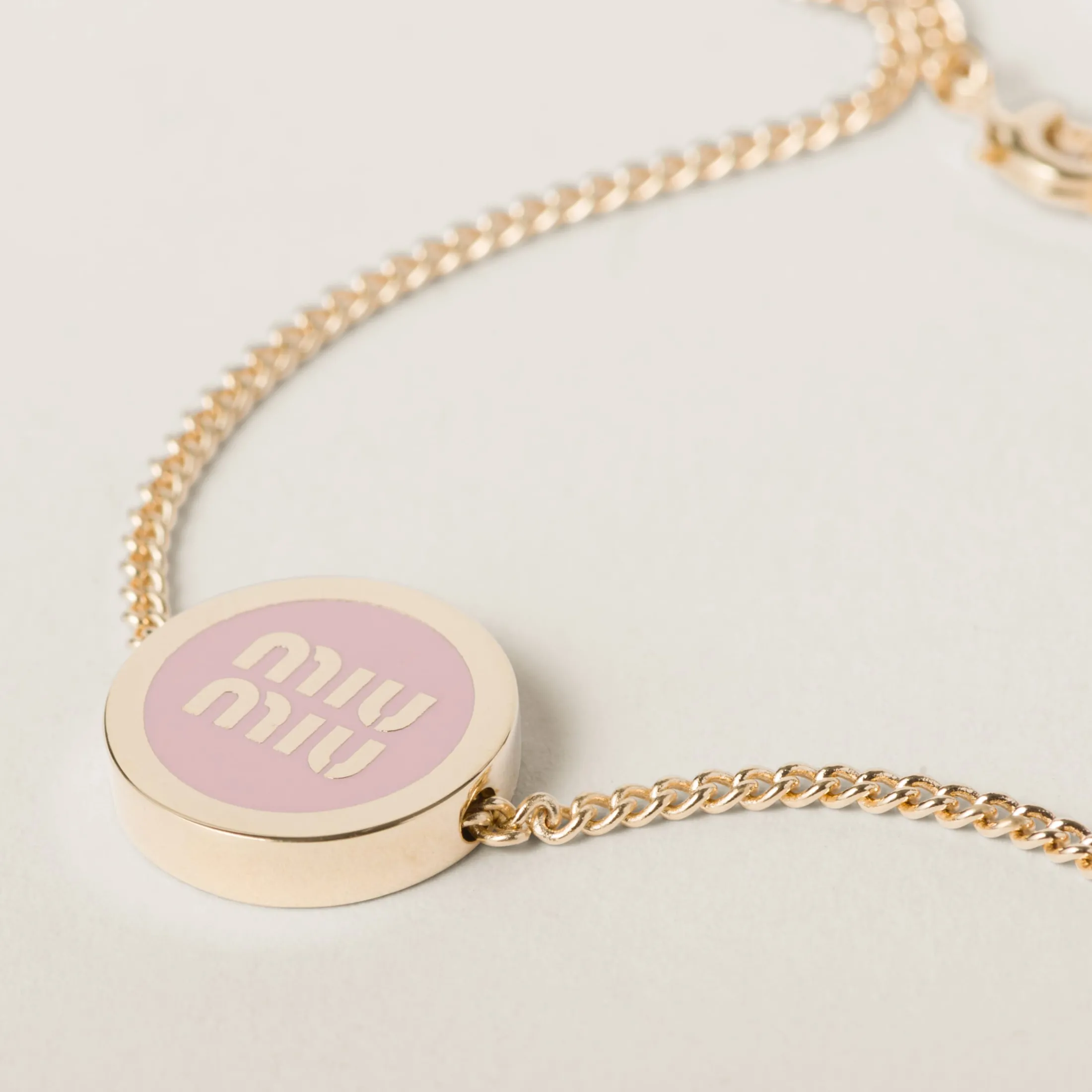 Orchid Pink Enameled Metal Bracelet | Miu Miu