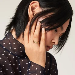 Orchid Pink Enameled Metal Ring | Miu Miu